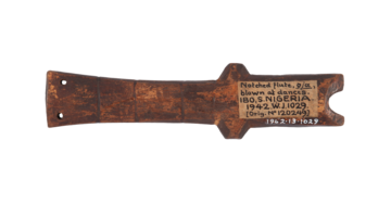 A small wooden flute